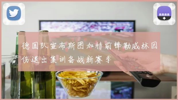 德国队宣布斯图加特前锋勒威林因伤退出集训备战新赛季